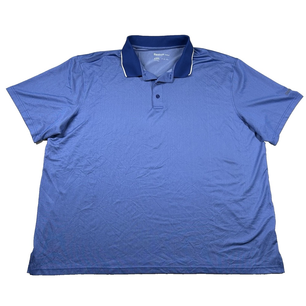 Reebok Golf Polo Mens 4xl Performance Stretch Blue Preppy Tennis Pickleball